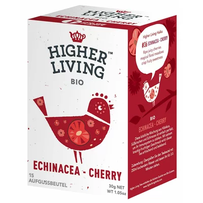 Ceai echinacea si visine bio 15dz 30g Higher Living
