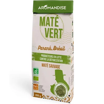 Ceai mate verde salbatic, bio, 350g, Aromandise PRET REDUS
