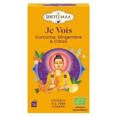 Ceai chakras - vision - turmeric, ghimbir si lamaie bio 16dz x 2g 32g Shotimaa