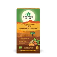 Ceai Tulsi (Busuioc Sfant) Turmeric Ghimbir - Ceai Adaptogen Antistres si Revitalizant, 25 de plicuri, Organic India