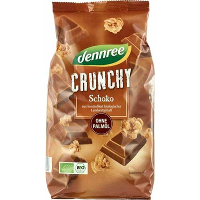 Cereale crunchy cu ciocolata bio 750g Dennree