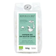 Chipsuri bio din nuca de cocos raw - Republica BIO, 150 g-picture
