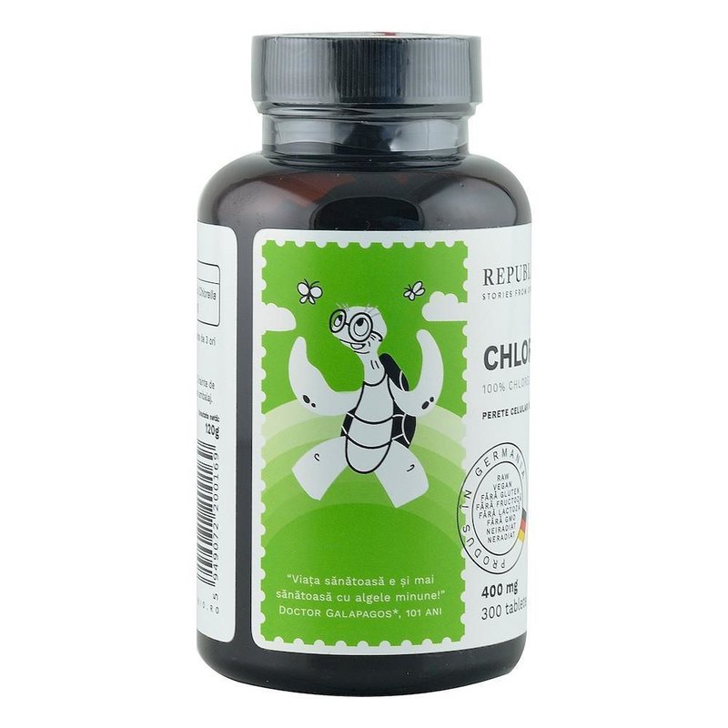 Chlorella ecologica de hawaii (400 mg) republica bio, 300 tablete (120 g)