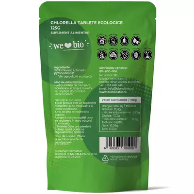 Chlorella organica TABLETE, 125g - Obio
