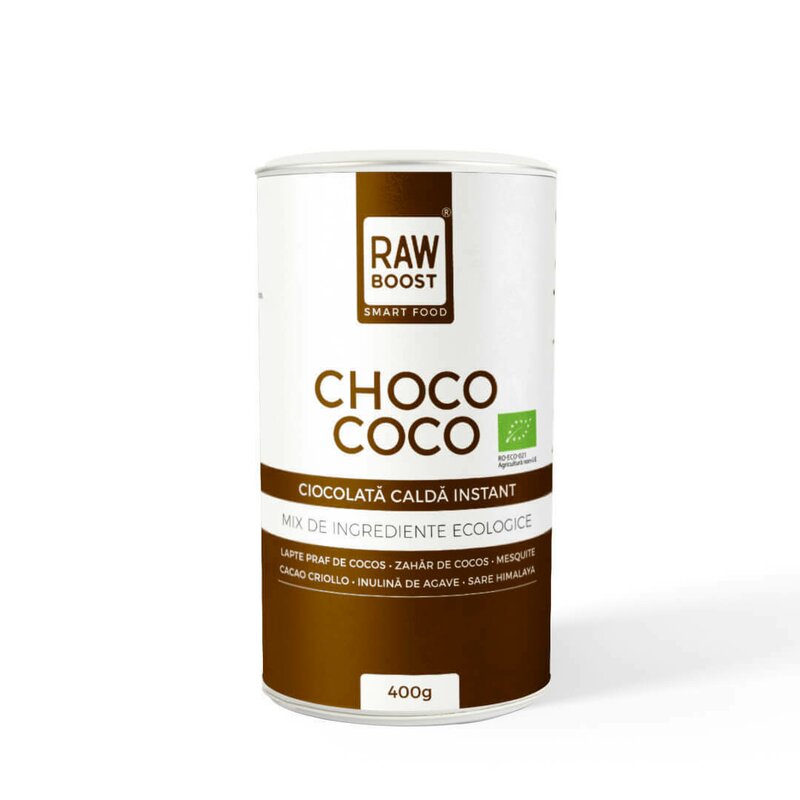 Choco coco, ciocolata calda ecologica, 400g, rawboost