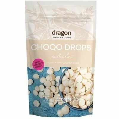 Choco drops White ciocolata alba bio 200g DS
