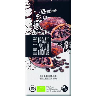Ciocolata neagra 72%, bio, 100g, Meybona PRET REDUS