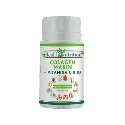 Colagen marin Forte + Vitamina B3 + Vitamina C, 60 tablete - Health Nutrition