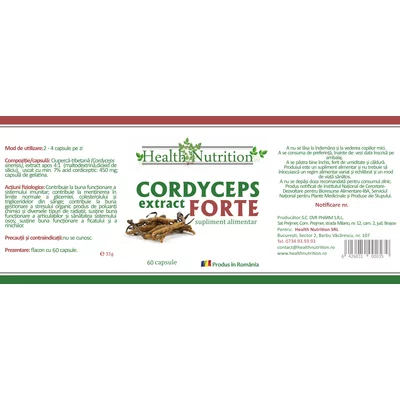 Cordyceps extract forte, 60cps - Health Nutrition