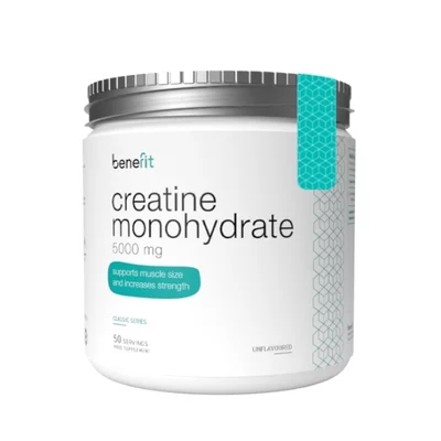 Creatine Monohydrate 5000 mg Unflavoured, 250 g, Creatina monohidrata (Classic Series), Benefit