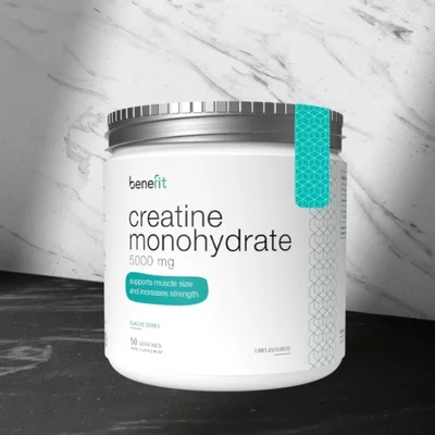 Creatine Monohydrate 5000 mg Unflavoured, 250 g, Creatina monohidrata (Classic Series), Benefit
