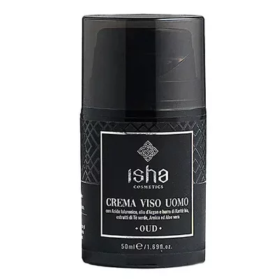 Crema de fata pentru barbati, cu acid hialuronic si ulei de argan, 50ml, Isha