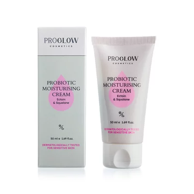 Crema hidratanta, Probiotic Moisturising Cream cu Postbiotice, Ectoina si Squalan, 50 ml, ProGlow