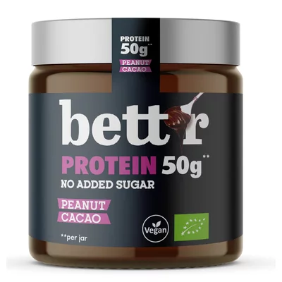 Crema proteica de arahide si cacao bio 250g Bettr PRET REDUS