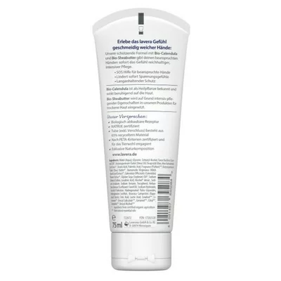 Crema reparatoare pentru maini cu galbenele si unt de shea 75ml Lavera