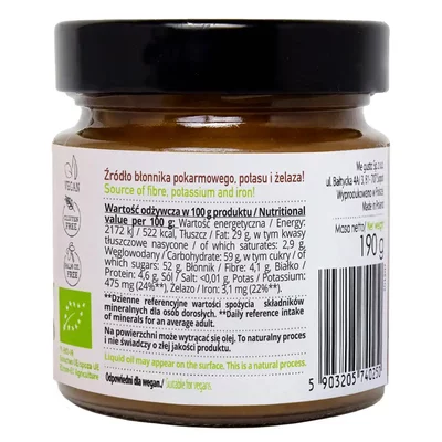 Crema tartinabila de ciocolata cu alune de padure, bio, 190g, Super Fudgio