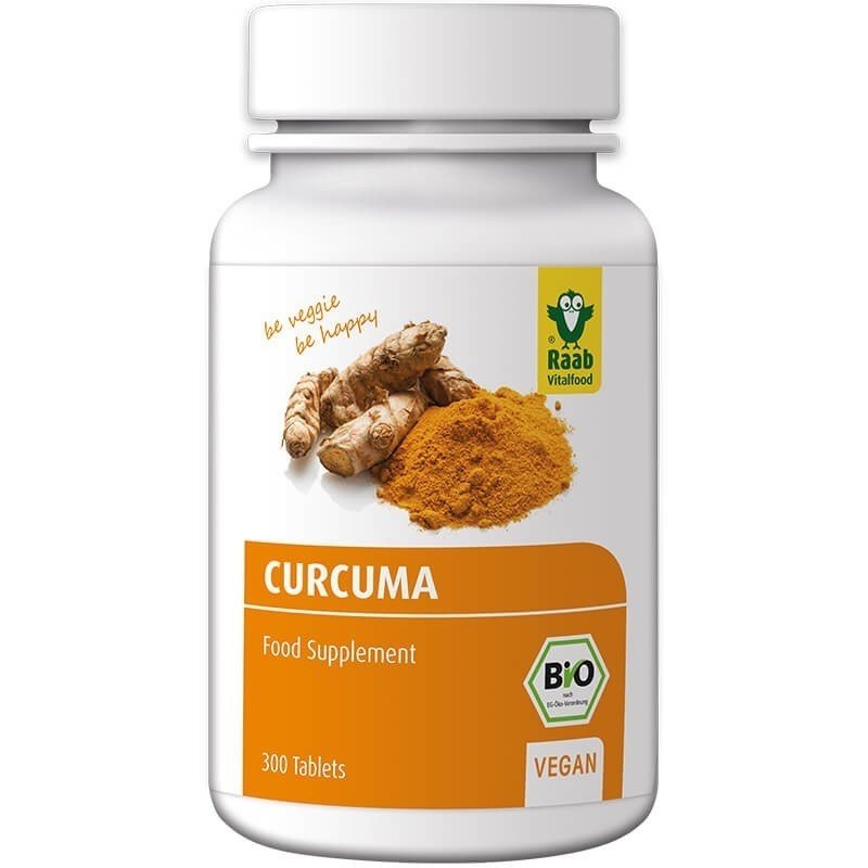 Curcuma bio 300mg, 300 tablete vegane raab