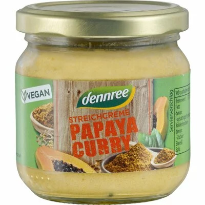 Crema tartinabila cu papaya si curry bio 180g Dennree PROMO