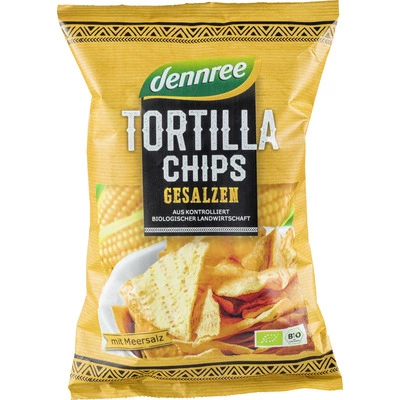 Tortilla chips cu sare bio 125g Dennree PROMO