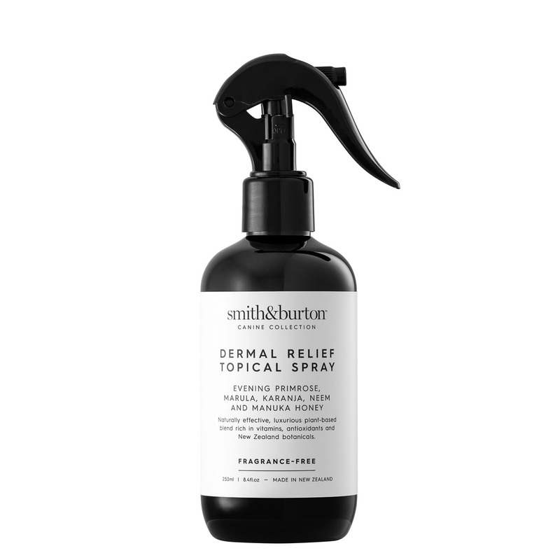 Dermal relief topical spray pentru caini si pisici cu miere de manuka pentru caini cu probleme de piele, 250 ml, smith & burton