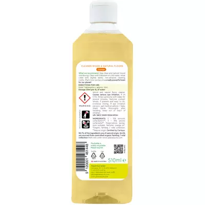 Detergent bio pentru suprafete din lemn - portocale - 510ml, Planet Pure