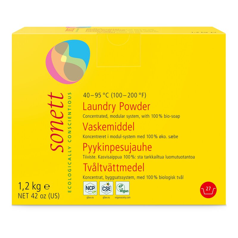 Detergent praf pentru rufe ecologic 1.2kg Sonett