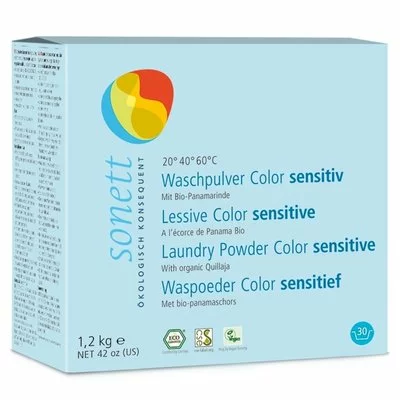 Detergent praf pentru rufe colorate, ecologic, 1.2kg, SENSITIVE, Sonett