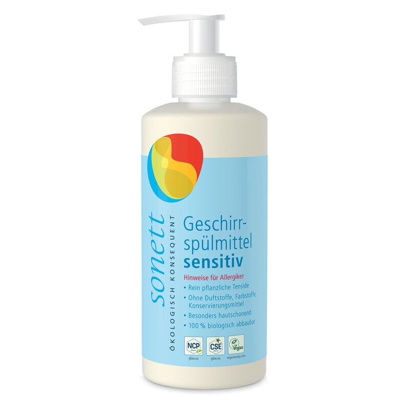 Detergent lichid pentru vase sensitive 300ml Sonett