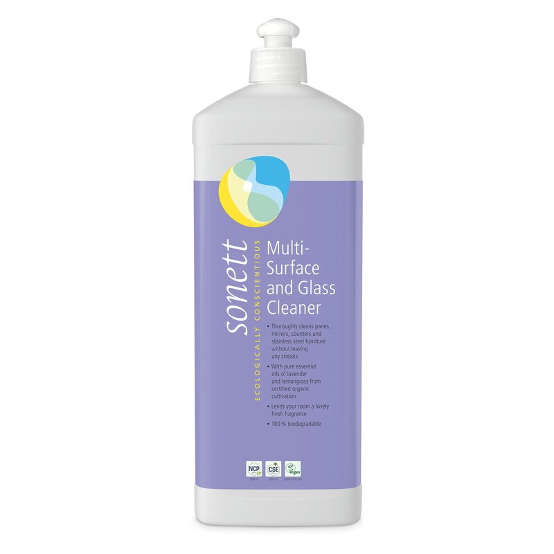 Detergent lichid pentru sticla si alte suprafete ecologic 1l Sonett