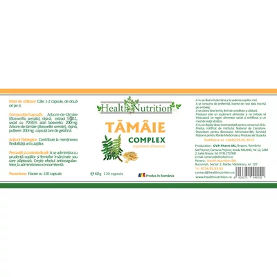 Tamaie complex - Health Nutrition, 120 capsule