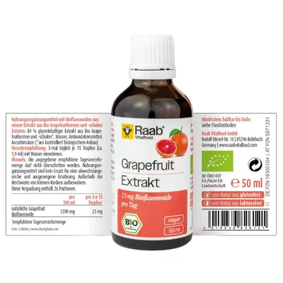 Extract din samburi de grapefruit bio 50ml RAAB