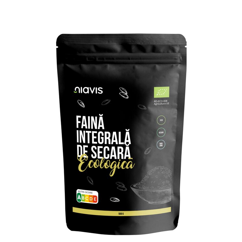 Faina integrala de secara bio, 500g - niavis