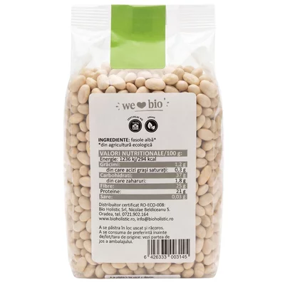 Fasole alba bio 400g Obio