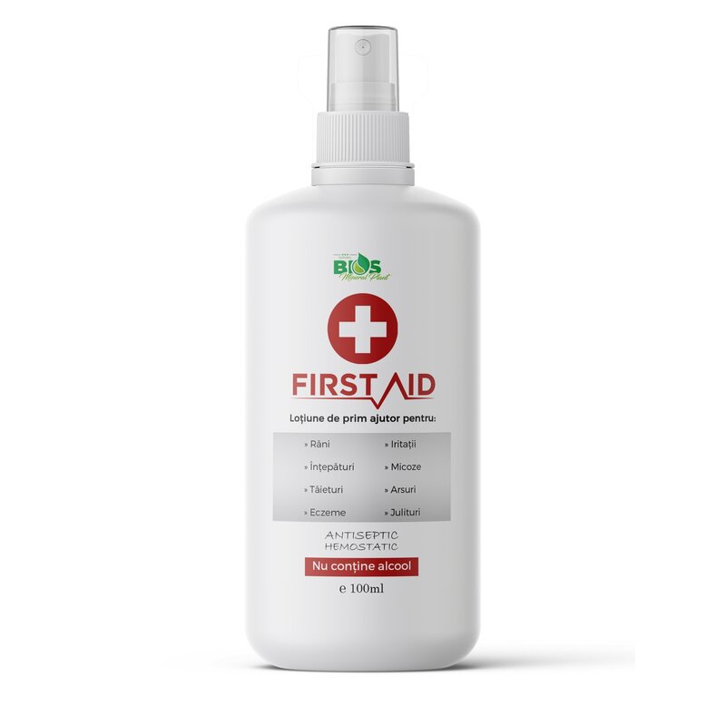First aid - lotiune de prim ajutor, 100 ml, bios mineral plant