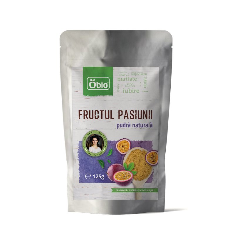 Fructul pasiunii pulbere raw, 125g - obio