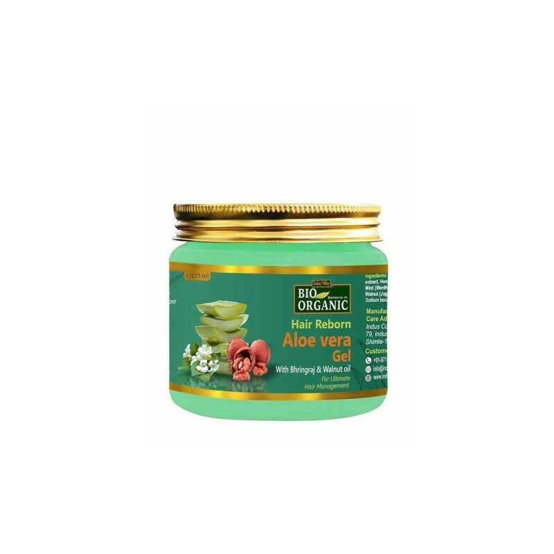 Gel de aloe vera anticadere cu bhringraj Hair Reborn, 175g, Indus Valley