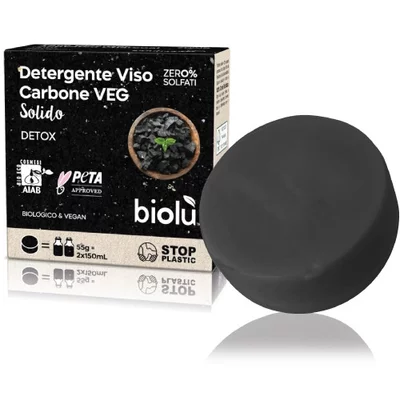 Gel de curatare solid pentru fata cu carbune activ ecologic 55g Biolu