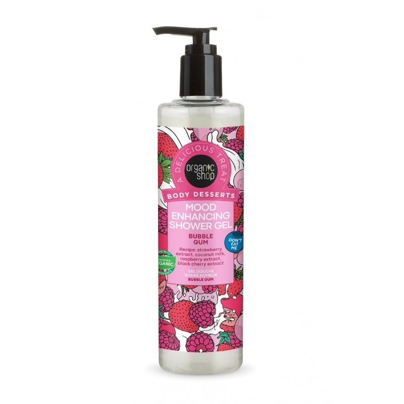 Gel de dus hidratant bubble gum, 280ml, organic shop body dessert