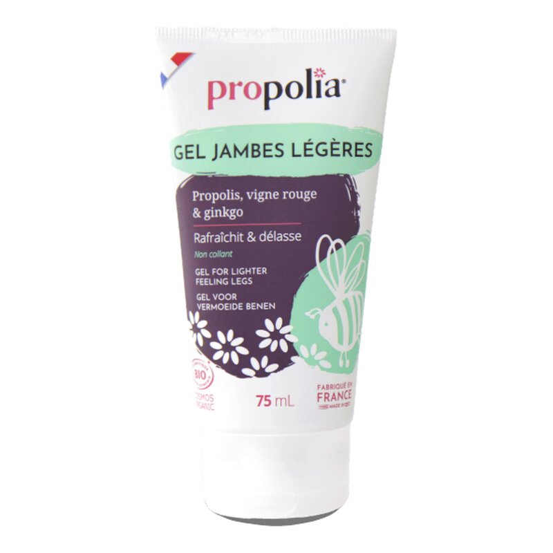 Gel pentru picioare usoare cu propolis, vita de vie rosie si ginkgo ecologic 75ml Propolia