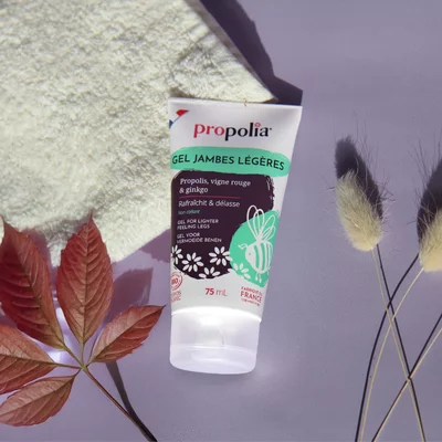 Gel pentru picioare usoare cu propolis, vita de vie rosie si ginkgo ecologic 75ml Propolia
