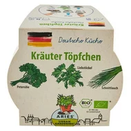 Ghiveci biodegradabil cu seminte pentru semanat - mix ierburi germane bio 3 bucati Aries