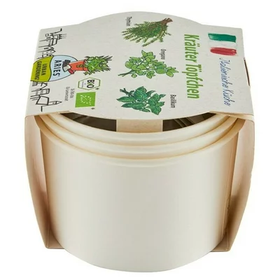 Ghiveci biodegradabil cu seminte pentru semanat - mix ierburi italiene bio 3 bucati Aries