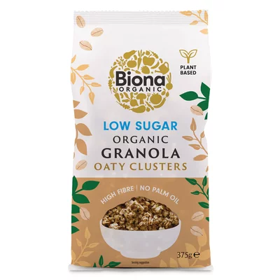 Granola cu ovaz si continut scazut de zahar, bio, 375g, Biona PRET REDUS