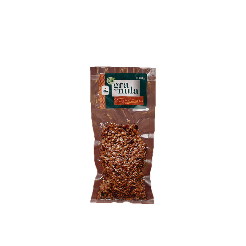 Granula – granule din miez de alune caramelizate, eco, 100g, allu