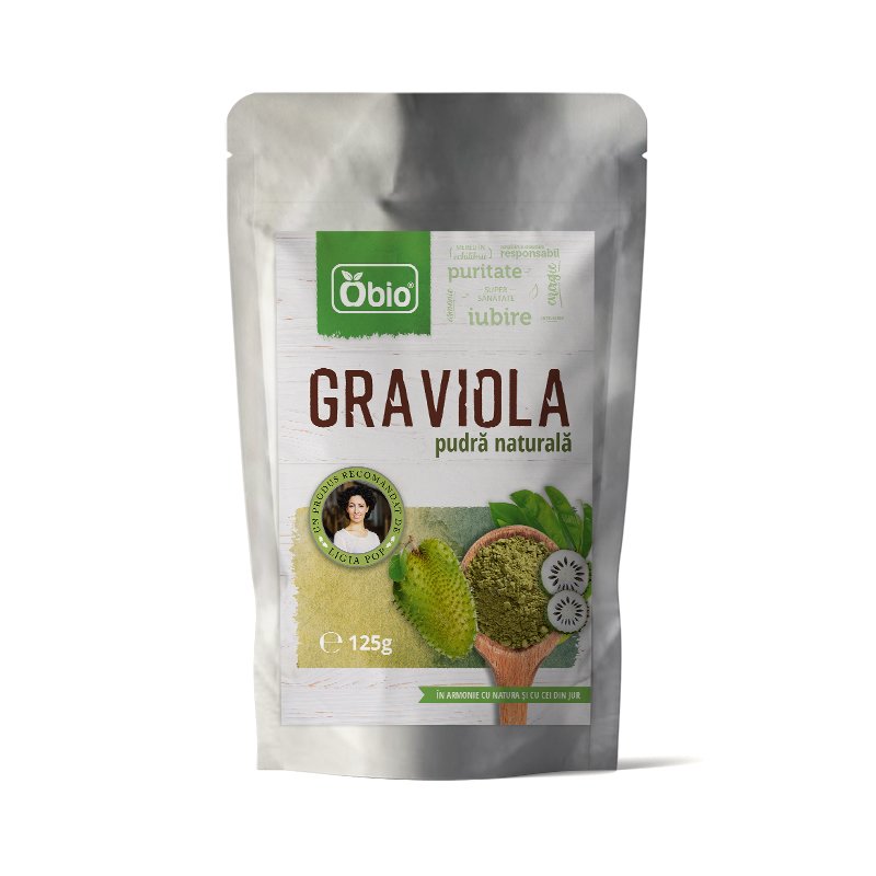 Graviola pulbere raw, 125g - obio