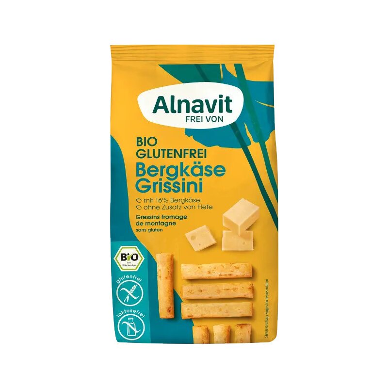 Grisine cu branza fara gluten, bio, 100g alnavit