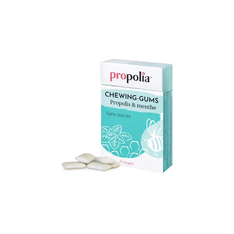 Guma de mestecat cu propolis si menta fara zahar 25 drajeuri 35g Propolia