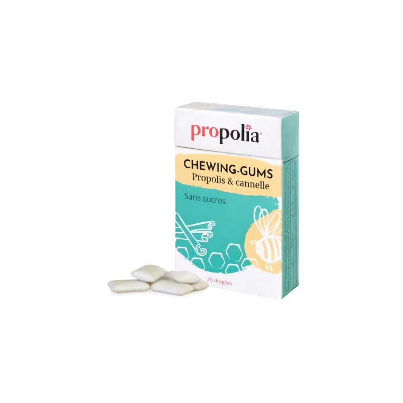 Guma de mestecat cu propolis si scortisoara fara zahar 25 drajeuri 35g Propolia