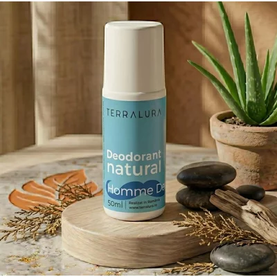 HOMME DEO Roll-on, Deodorant Natural Pentru Barbati, 50ml, Terralura
