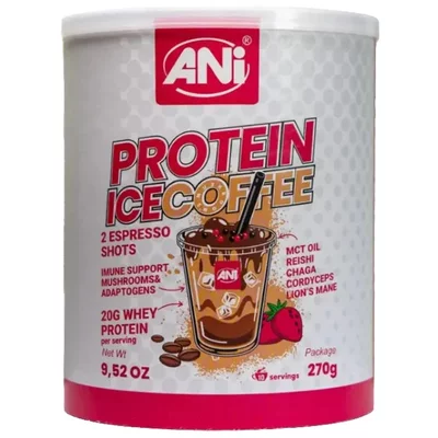Ice coffee proteic instant cu capsuni 270g ANi
